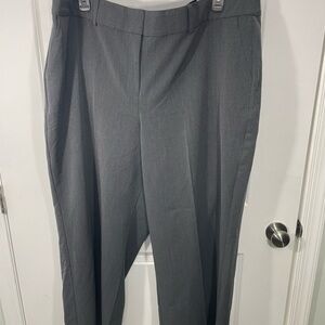 Womens Lane Bryant Wide Leg was Gray Dress Pants Size 24 Short High Rise  CB-108